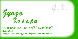 gyozo kristo business card