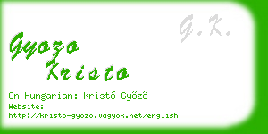 gyozo kristo business card
